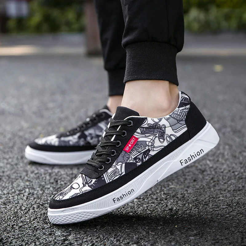 2018 Fashion Printing Men Skateboard Shoes Lace Up Men Canvas Shoes Mens Sneakers Low Classic Skateboarding Shoes 2018 Fashion Printing Men Skateboard Shoes Lace Up Men Canvas Shoes Mens Sneakers Low Classic Skateboarding Shoes