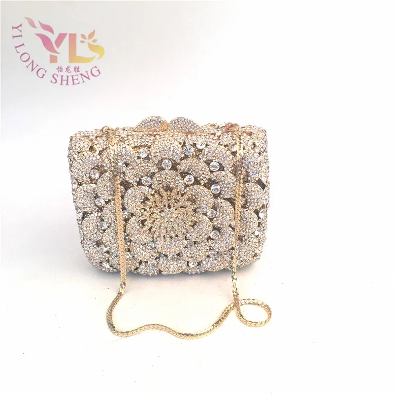 

Women Clutch Bag Gold Diamonds Vintage Evening Bag for Evening/Event/Party/Cocktail/Dinner Occasion YLS-F72