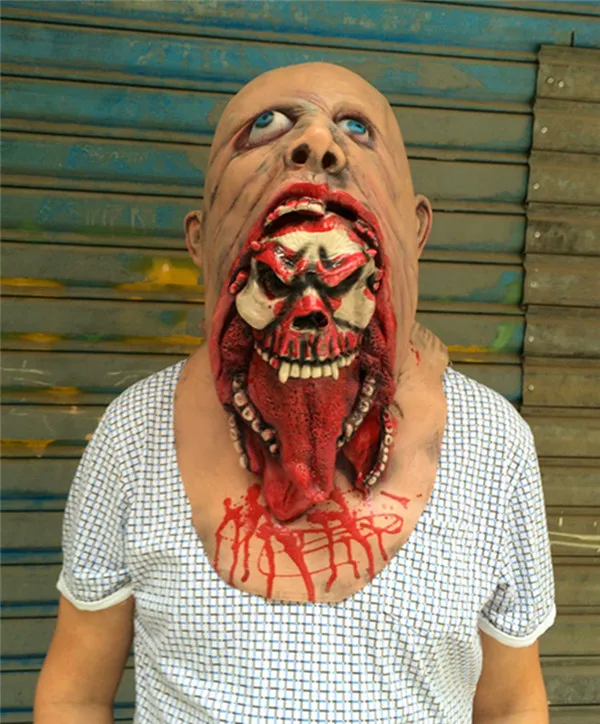 Zombie Mask Soft Rubber Evil Ghost Rot Scary Halloween Party Costume Dress up Gifts - 5