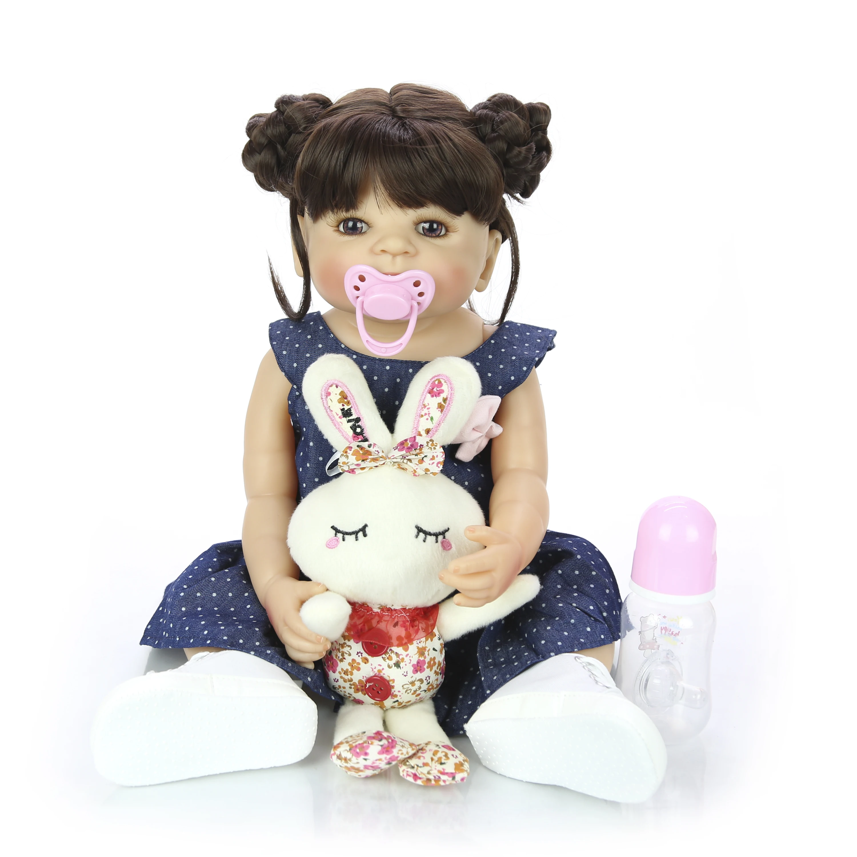 2" реалистичные Reborn Boneca 55 см девушка полный тело силиконовые виниловые куклы Reborn младенцев DIY Прическа для детей подарки на день рождения