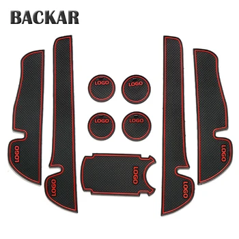 

BACKAR Waterproof Gate Slot Pad Car Cup Mat Door No Odor Box Mat Interior Decorations Accessories For 2011-2015 TOYOTA VERSO EZ