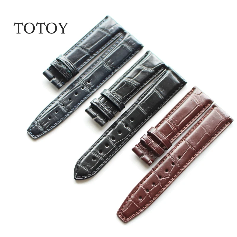 

Handmade Crocodile Leather Watchbands 20MM 22MM Blue / Black / Brown Leather Watchb, Suitable For Iwc Retro Strap, Fast Delivery