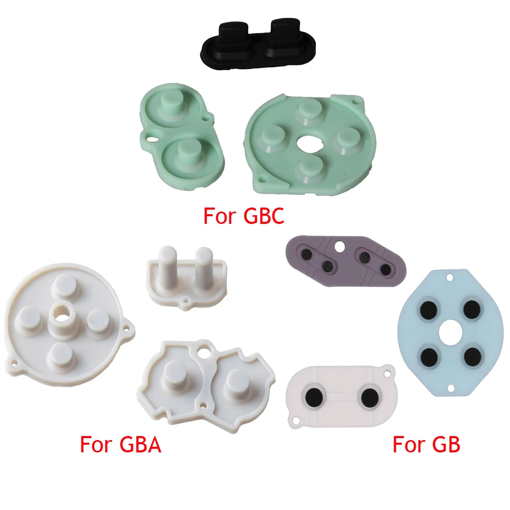 10 наборов резиновый проводящий Buttons D pad для GBC GB GBA Silicone Start Select Keyboard|Запасные части|