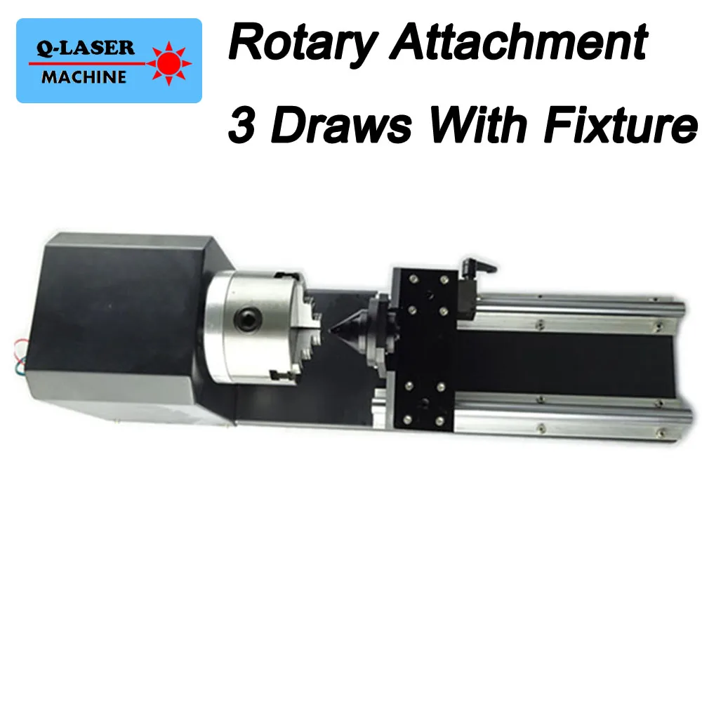 

3 Draws Laser Rotary Attachment For Co2 Laser Engraving Cutting Machine