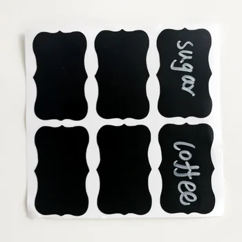 

36pcs Fancy Black Board Kitchen Jam Jar Label Labels Stickers JJJBT16