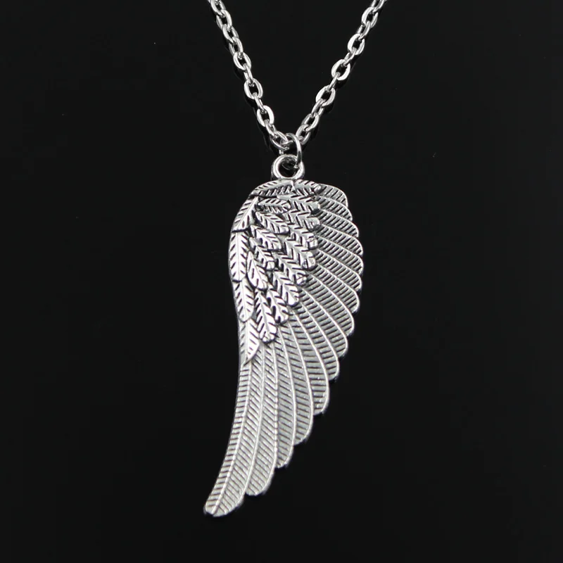

new fashion angel wings Pendants round cross chain short long Mens Womens silver necklace Jewelry Gift