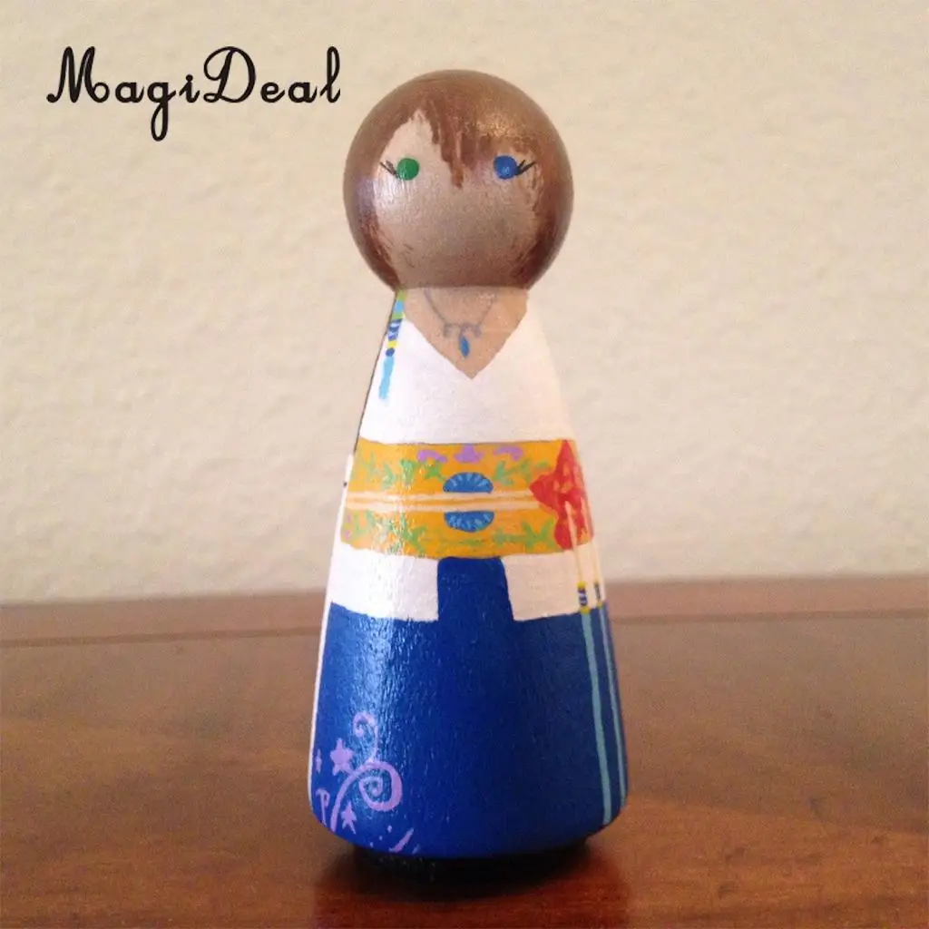 40pcs Solid Hard Wood People Natural Unfinished Wooden Family Wood Peg Dolls Male Female DIY Wedding Cake Toppers 35mm 