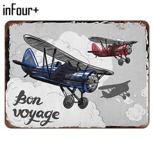 Самолетов плакат пивной бар КТВ Настенный декор металлический знак Винтаж домашний декор жестяная вывеска металлическая табличка в стиле ретро металлическая пластина классический планшет
