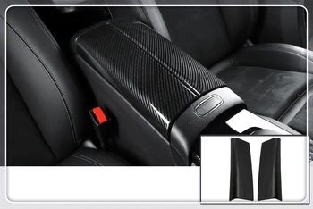 

For Mercedes-Benz A Class W177 2019 2020 Car Interior Armrest Box Cover Decorative Trim 2pcs ABS Plastic Auto Accessories