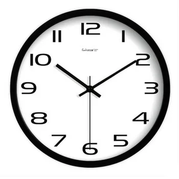 

Home Decor Wall Clock Relogio De Parede Silent Metal Black Decoration Beautiful Kitcken Bedroom Large Wall Clock Vintage 70N18