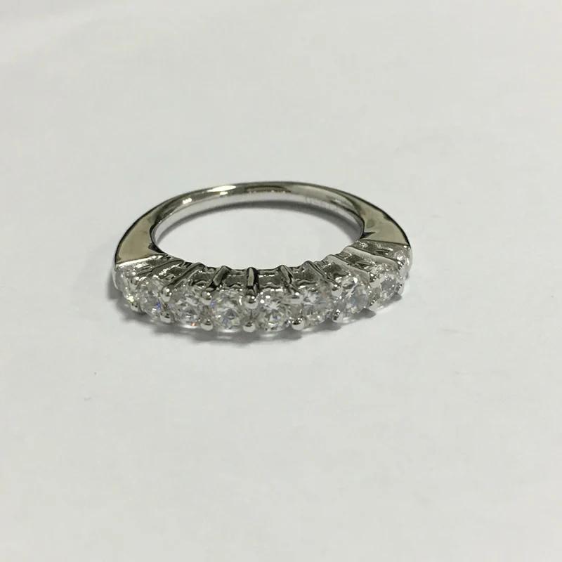 AINUOSHI Stackable Row Ring Sparkling NSCD Стерлинговое Серебро 925 пробы ювелирное изделие