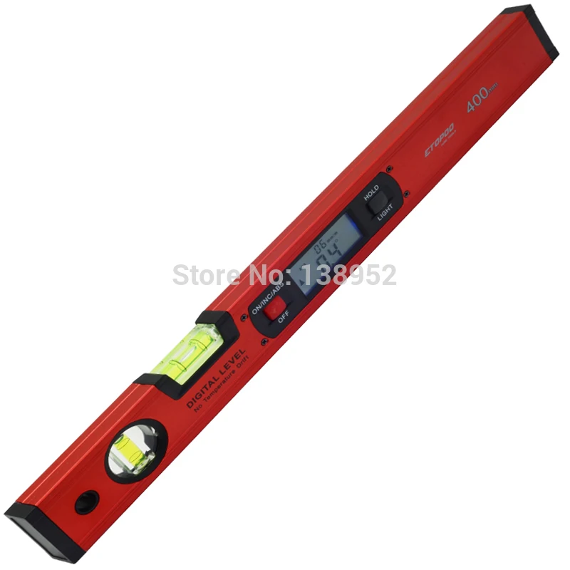 Digital Angle Meter Digital Inclinometer Digital Level Digital Angle Protractor Angle Measuring Tool Angle Protractor 400mm 16inch Red Digital Angle Finder Level