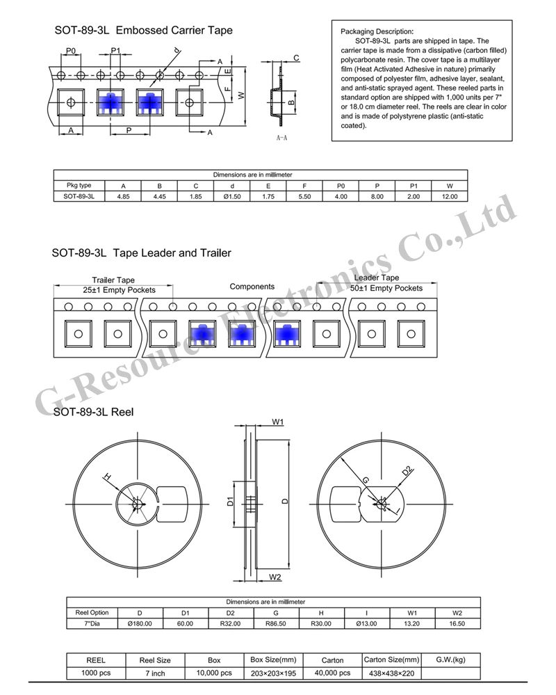 50 шт./лот 78L05 SOT-89 SMD регулятор 5,0 в 0.1A положительный