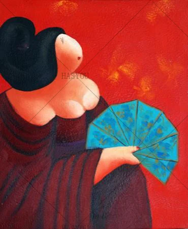 free shipping modern figure painting cartoon chubby women canvas prints set oil painting on canvas wall art decoration picture 