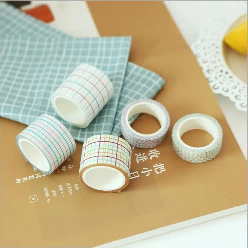 

Original Paper Tape Minimalist Fresh Creative Foundation Lattice Paper tape Hand account tape DIY decorative material sticker