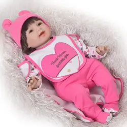 55 см Новый прекрасный Reborn куклы младенцев 22 ''для девочек XMAS подарочные куклы розовый bebe наряды принцесса куклы-пупсы oft средства ухода за