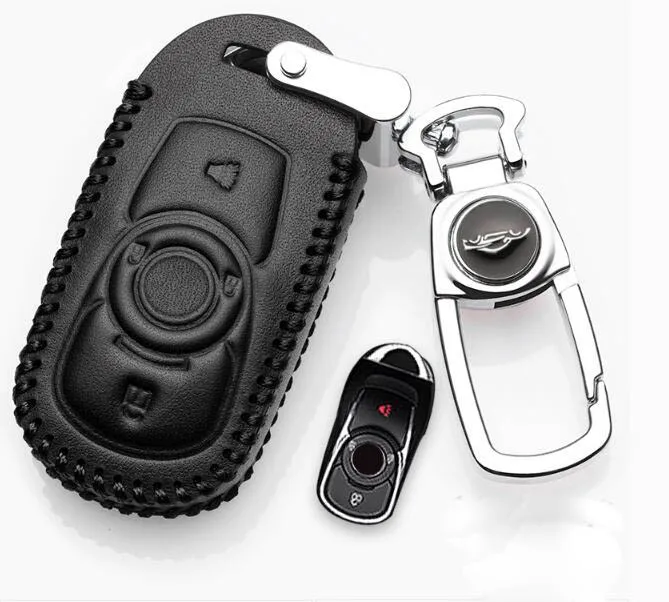 Genuine Leather Car Key Case For Buick Envision 20T 4 Button Smart