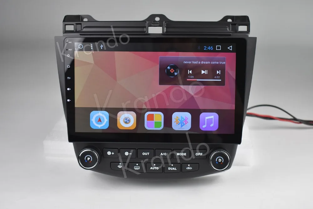 Perfect Krando Android 8.1 10.1" IPS Full touch car Multmedia player for Honda accord 7 2003-2007 radio gps navigation system wifi 1