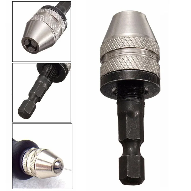 

1PC Keyless Drill Bit Power Tools Sets Quick Change Converter Socket Adapter Hex Shank Rotary Tools Parts New Home Improvement