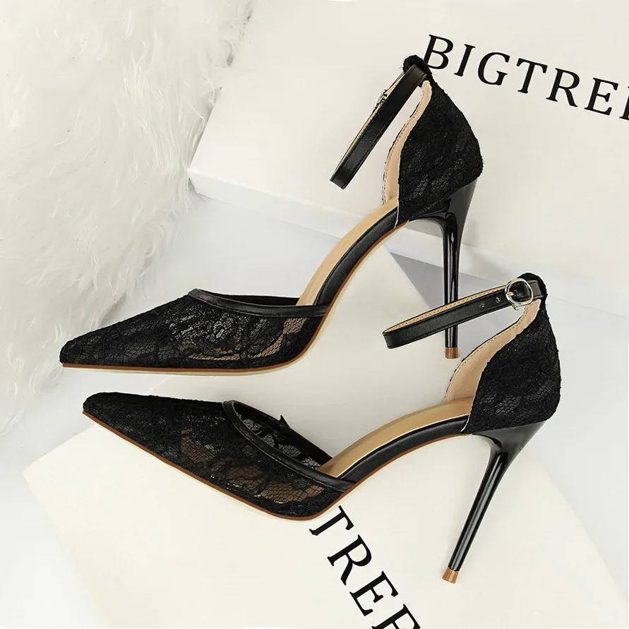 

High Heels Leopard Shoes Women Pumps Office Lady Pointed Toe Flock Sexy Wedding Sapato Feminino