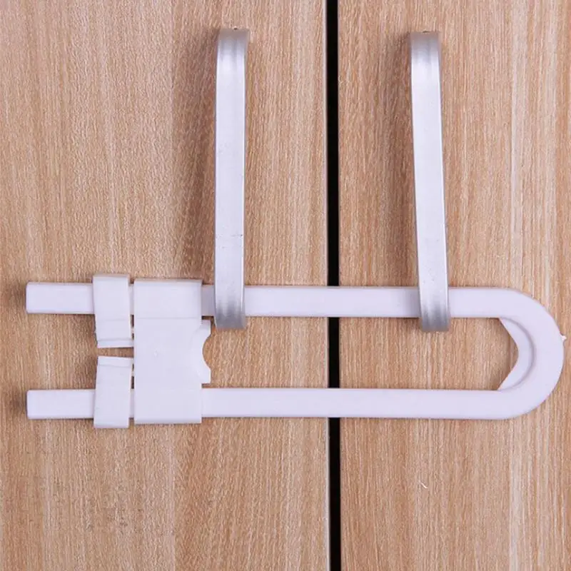 

5PCS/Lot Drawer Door Cabinet Cupboard Safety Locks Baby Kids Safety Care ABS Plastic U Shaped Locks Infant Baby Protection