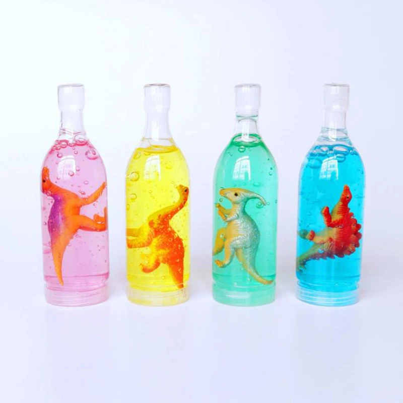 

DIY slime Crystal Mud Wine Bottle Unicorn Dinosaur Transparent slime Extracting Color Clay Toy For Children's Gift