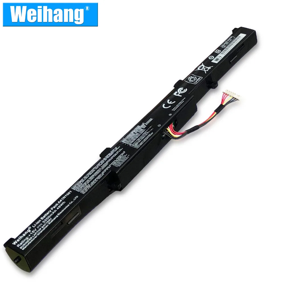 Weihang 15V 3200 мА/ч, 48Wh A41N1501 Аккумулятор для ноутбука ASUS GL752JW GL752 GL752VL GL752VW N552 N552V N552VW N752 N752V N752VW