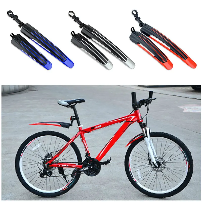 

Economic Bicycle Fenders Front Rear Rain Plate Bicycle Mudguard Plastic Blocking Durable Black Tool