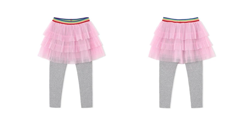 Balabala/фатиновая юбка для девочек с полосатым эластичным поясом+ леггинсы, комплект для маленьких девочек, комплект детской одежды на осень