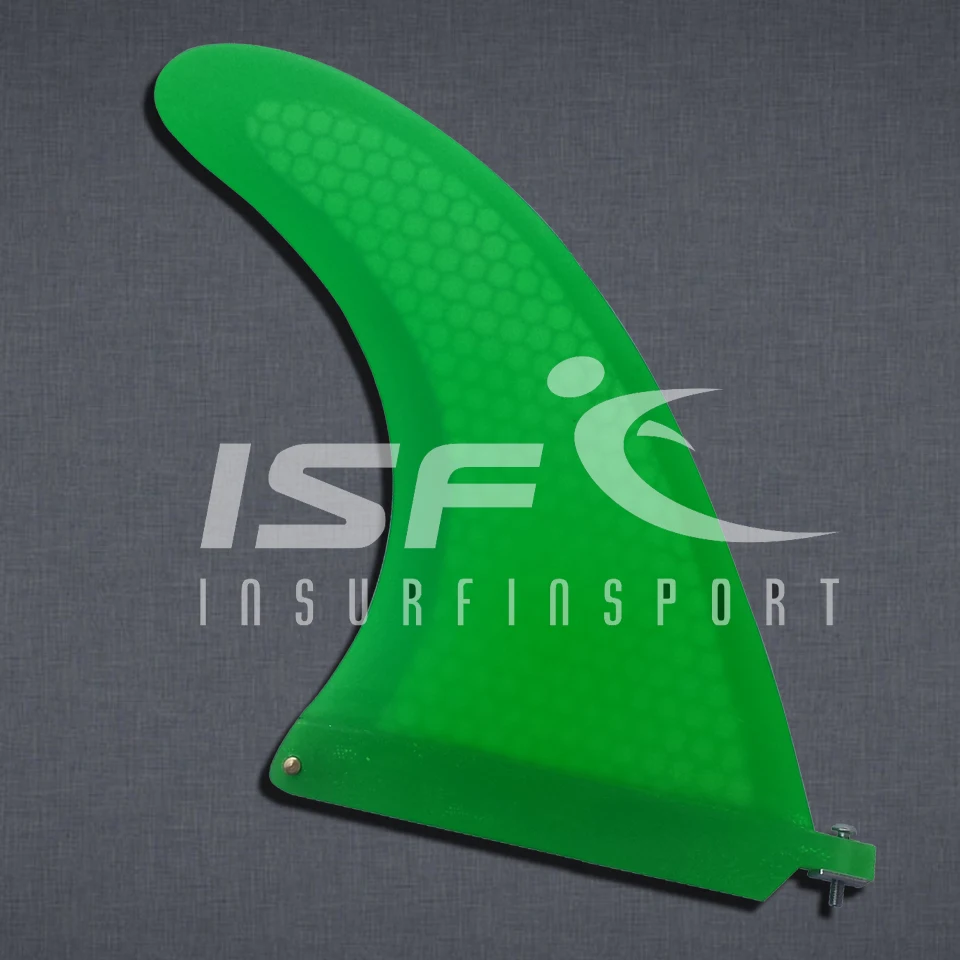 Green paddle board fins/8"center finfiberglass surf fins longboard fin