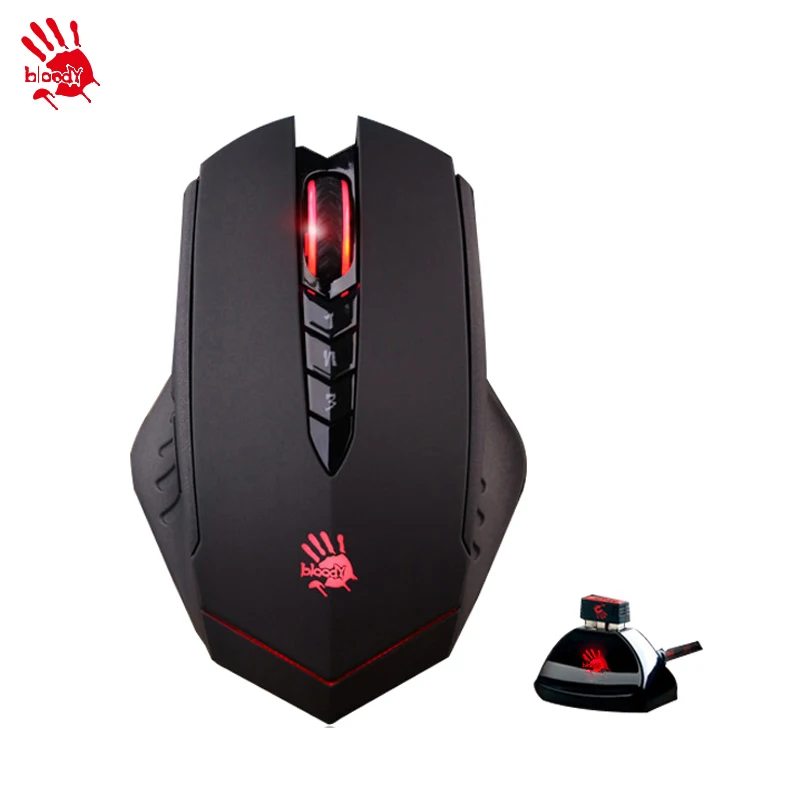 

A4TECH Bloody R80 Wireless Gaming Mouse World's Fastest Key Response R80 Golden Spirit Lithium Rechargeable Wireless Game Mouse