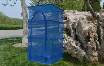 

2017 New 4 or 5 Layers Drying Net Fish Net Drying Rack Folding Hanging Vegetable Fish Dishes Dryer Net PE Hanger Fishing Net