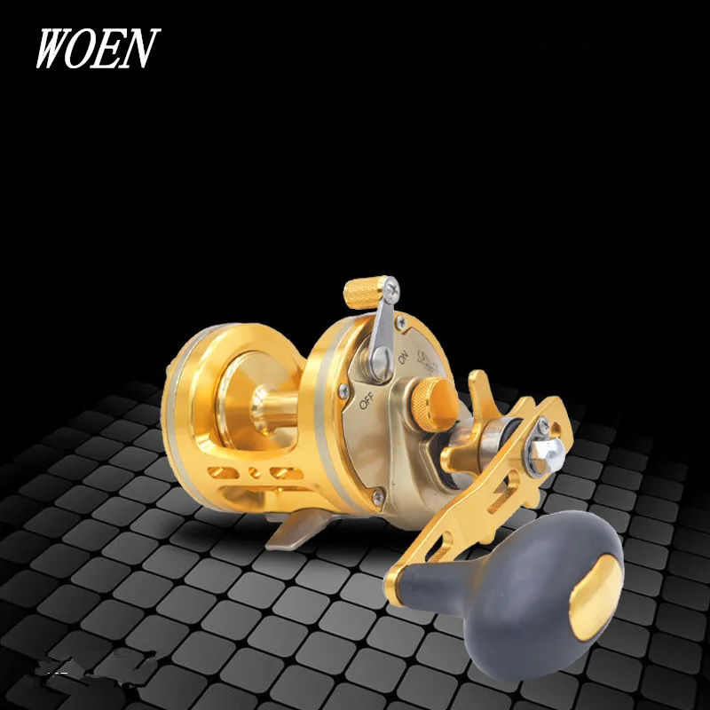 

WOEN Upgraded version ACT321-351 Full Metal Throwing bait formula Boat fishing Drum wheel 4BB deep sea Fishing Reel