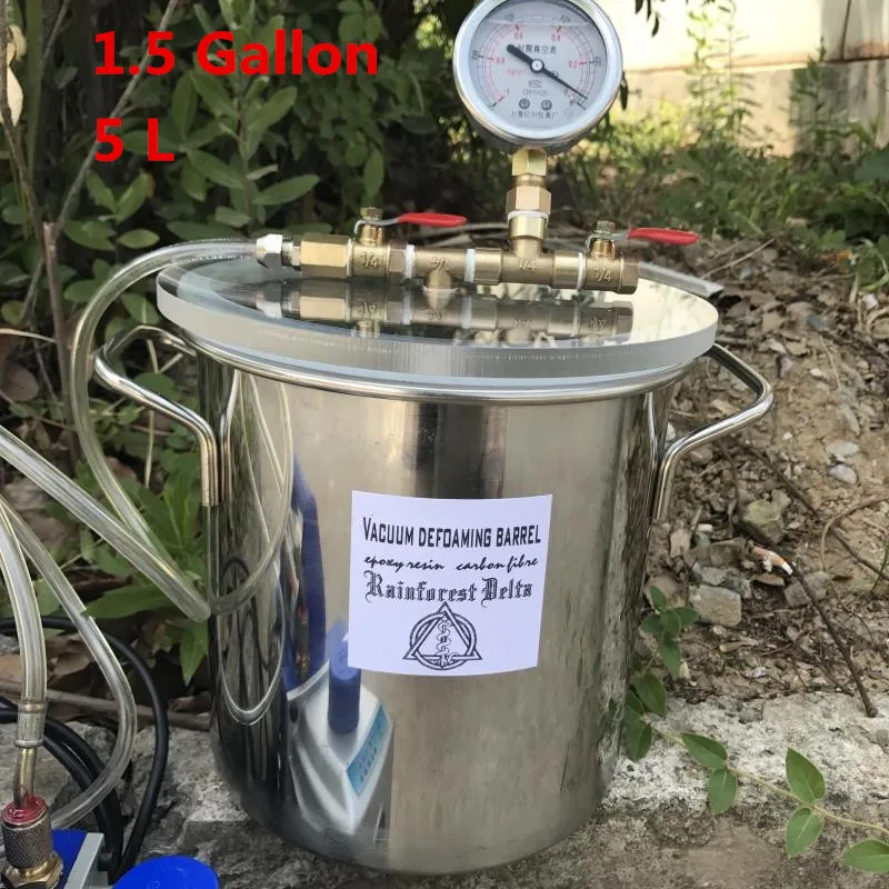 5L вакуумная камера из нержавеющей стали 1,5 галлонов вакуумная размораживающая бочка для эпоксидной смолы AB Клей Y