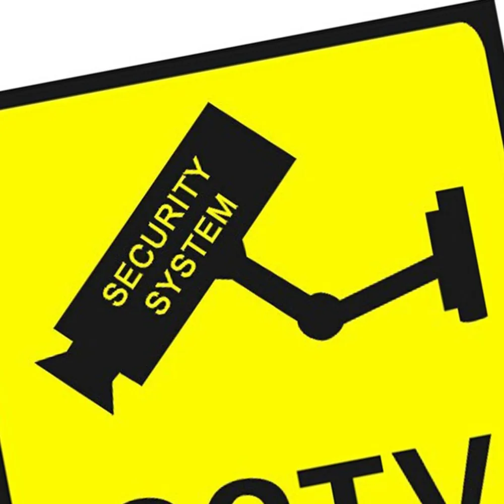 Квадратный CCTV камеры видеонаблюдения 24 часа монитор Камера Предупреждение Стикеры s знак оповещения стены Стикеры Водонепроницаемый этикетки