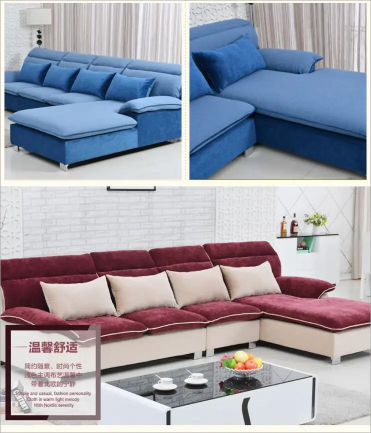 living room furniture modern fabric sofa European sectional sofa set o1205