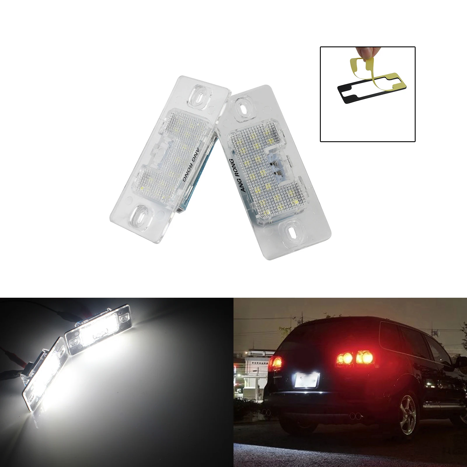

ANGRONG 2x LED Licence Number Plate Lamp For Porsche Cayenne 955 / 957 (Chassis model 9PA / 9PA1) 03-10