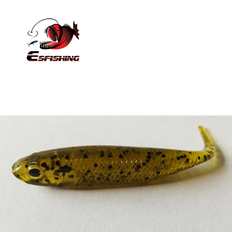 ESFISHING приманки для рыбалки I Glossy Shad 10 шт. 70 мм 3D глаза реалистичные мягкие приманки для ловли окуня форели щуки