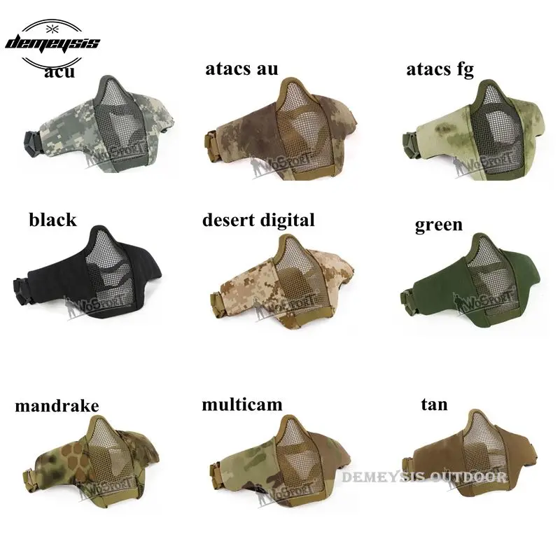 

1000D Nylon & Low-carbon Steel Mesh Tactical Airsoft Mask Protective Military Shooting Paintball Hunting Mask Steel Mesh Masks