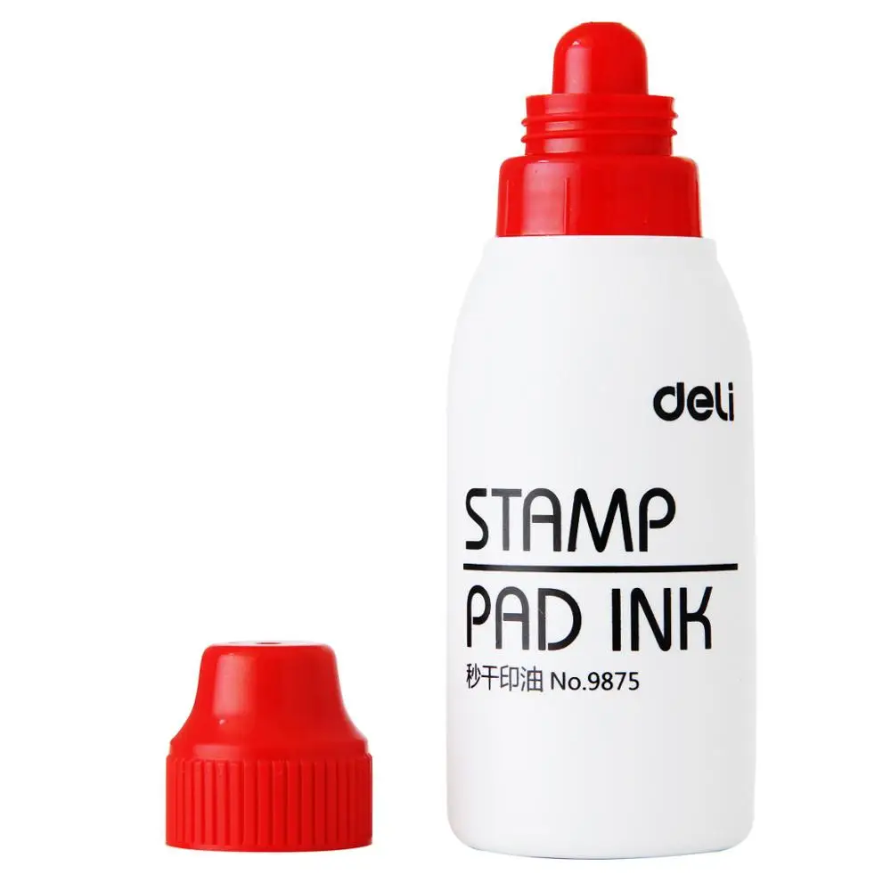1pcs Deli Deli dry ink 9875 seconds (red) 50 ml seconds dry fast dry