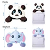 Stickers muraux en vinyle pour décoration de maison, jolis autocollants amovibles, éléphant, chaton panda avec prise, dessin animé ► Photo 2/6