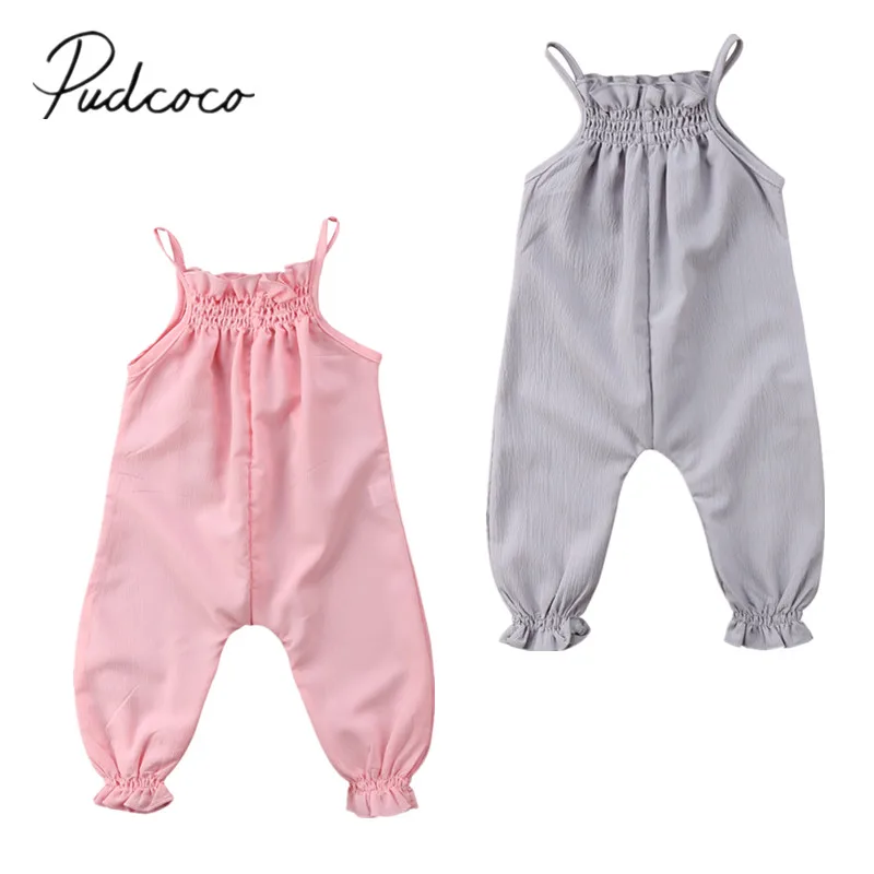 2018 Brand New Cute Toddler Infant Newborn font b Baby b font Girls Clothes Strap Romper