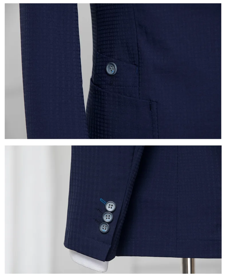 Мужской весенний и осенний Блейзер большого размера, обычный однотонный цветной Приталенный пиджак с v-образным вырезом и длинным рукавом в деловом стиле