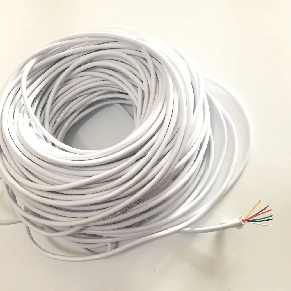 40 м 0 2x6P 6 проводной кабель 10 м/15 м/20 м/30 для видеодомофона цветной видеодомофон