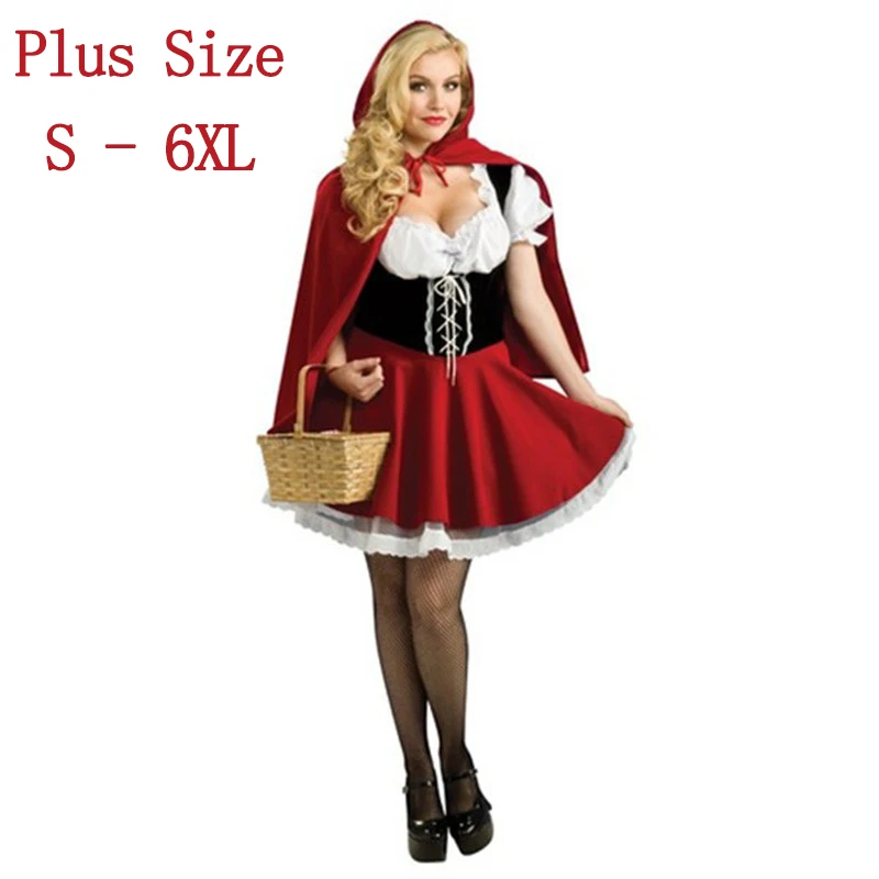 Хит сексуальное платье большие размеры S M L XL XXL XXXL 6XL костюм для взрослых Красная