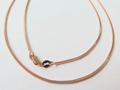 

J.Lee 19.7inch Pure 18K Rose Gold Necklace - 1.2mm Milan Box Link Chain Au750