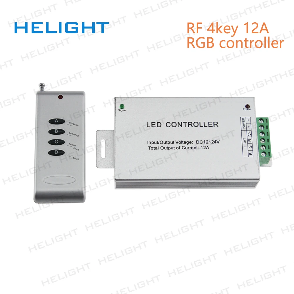 4 клавиши контроллер RF RGB DC12~ 24 V светодиодный затемнитель 12A/24A/30A Беспроводной дистанционного Управление переключатель для 5050 3825 RGB Светодиодные ленты света