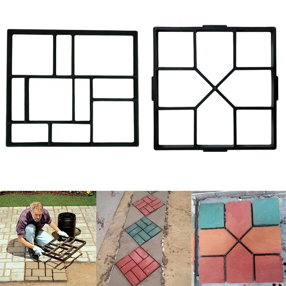 Тротуарная форма DIY Ручная садовая тротуарная пресс-форма для пола цемент кирпич каменные дороги производитель мода