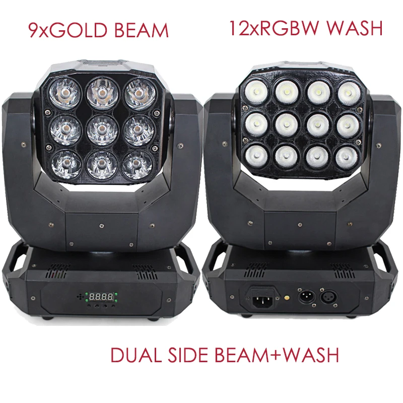 

9+12 Dual Face Led Moving Head Light with Golden RGBW color DMX 512 Stage DJ PAR Lighting
