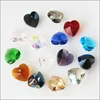 20Pcs Faceted Heart Glass Crystal Rondelle Spacer Beads Charms 10mm ► Photo 1/6